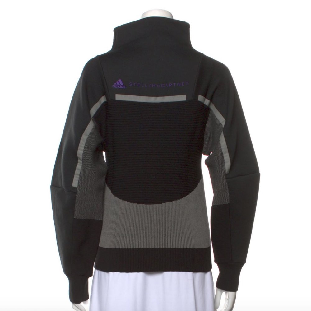 STELLA MCCARTNEY FOR ADIDAS Turtleneck Long Sleeve Zip Sweatshirt - Picture 3 of 3